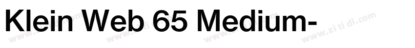 Klein Web 65 Medium字体转换 Klein Web 65 Medium字体转换